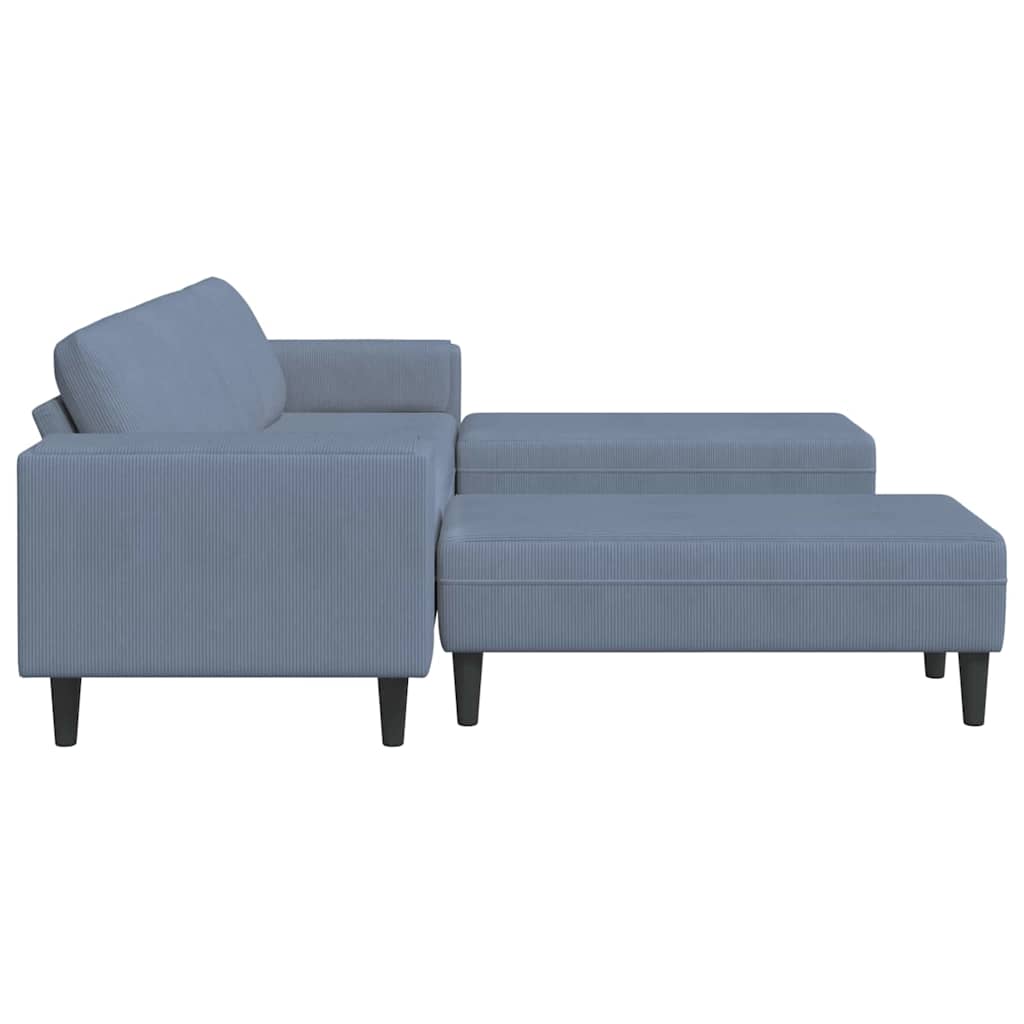 Bank Blauw 250 x 188 x 76 cm Katoen Stof