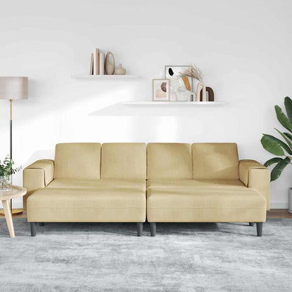 Bank Grijs groen 250 x 188 x 76 cm Katoen Stof
