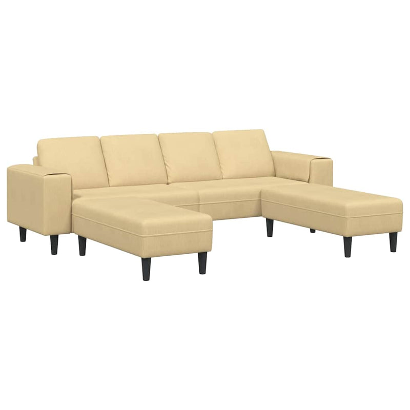 Bank Grijs groen 250 x 188 x 76 cm Katoen Stof – extra afbeelding