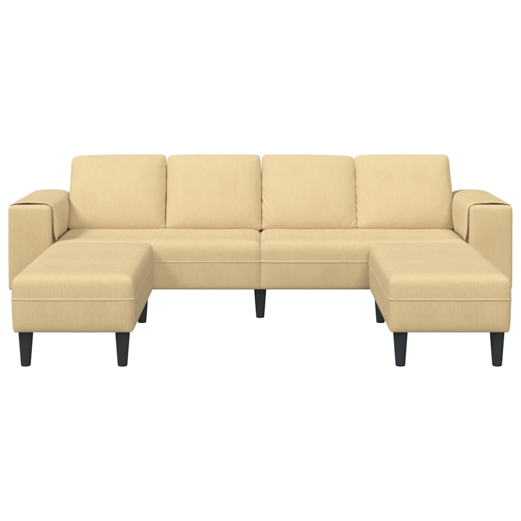 Bank Grijs groen 250 x 188 x 76 cm Katoen Stof