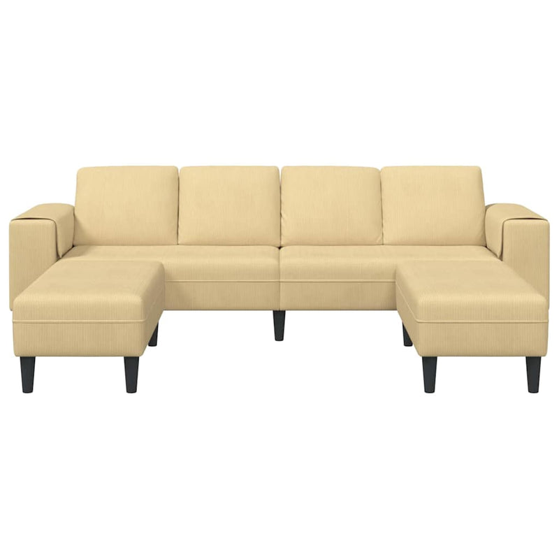 Bank Grijs groen 250 x 188 x 76 cm Katoen Stof