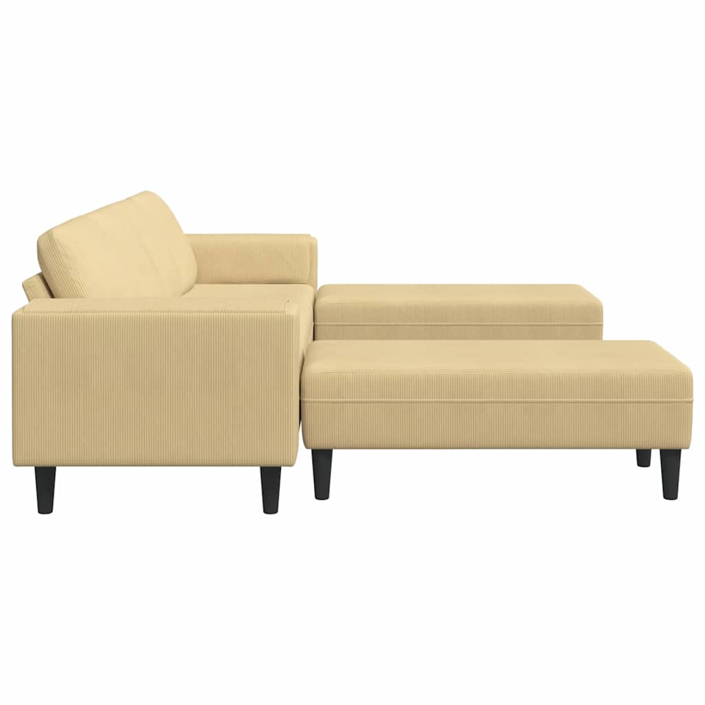 Bank Grijs groen 250 x 188 x 76 cm Katoen Stof