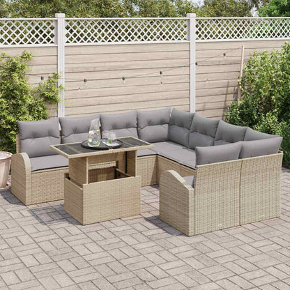 Tuinset Tuur - 9-delig - met opslag - beige en grijs