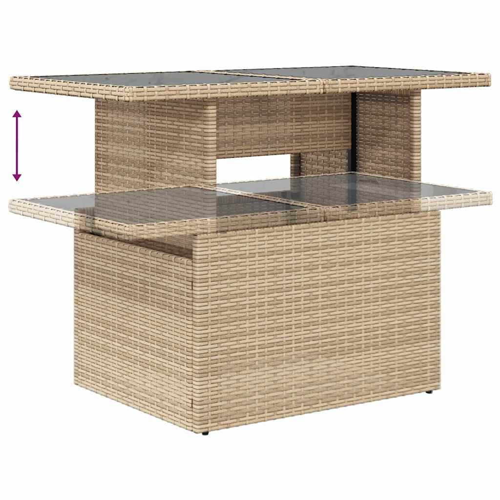 Tuinset Tuur - 9-delig - met opslag - beige en grijs