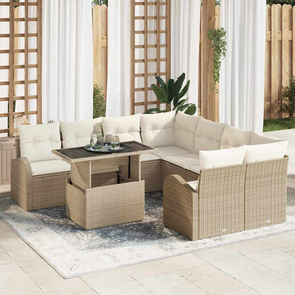 Tuinset Tuur - 9-delig - met opslag - beige