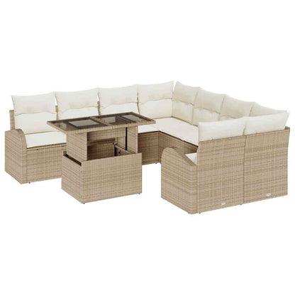 Tuinset Tuur - 9-delig - met opslag - beige