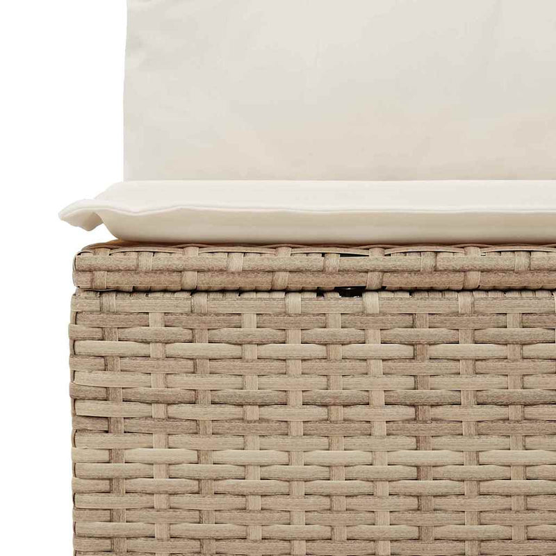 Tuinbank Matthijs - 4-delig - met opslag - beige en wit – extra afbeelding