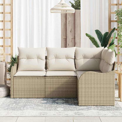 Tuinbank Matthijs - 4-delig - met opslag - beige en wit