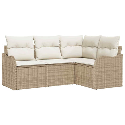 Tuinbank Matthijs - 4-delig - met opslag - beige en wit