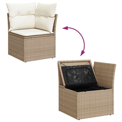 Tuinbank Matthijs - 4-delig - met opslag - beige en wit