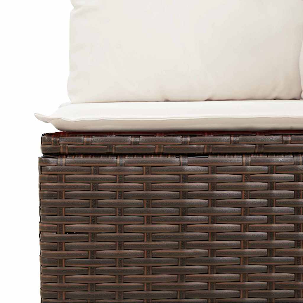 Tuinset Guus - 10-delig - met opslag - bruin en wit