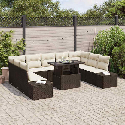 Tuinset Guus - 10-delig - met opslag - bruin en wit