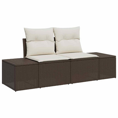 Tuinset Guus - 10-delig - met opslag - bruin en wit