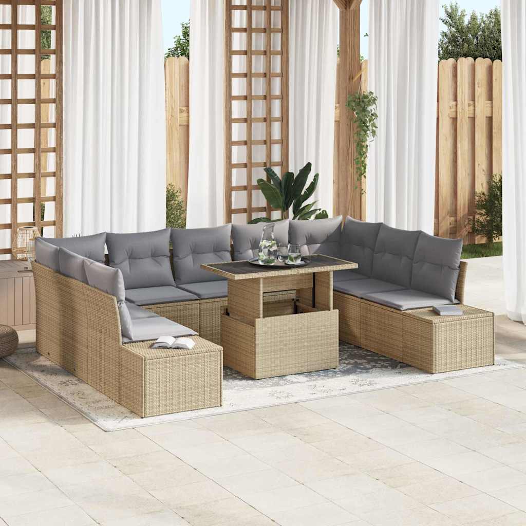 Tuinset Guus - 10-delig - met opslag - beige en lichtgrijs