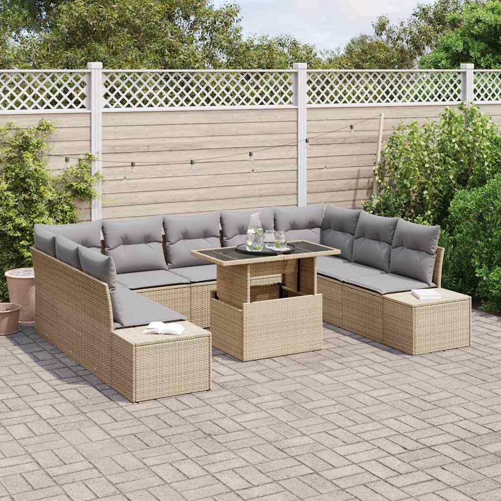 Tuinset Guus - 10-delig - met opslag - beige en lichtgrijs
