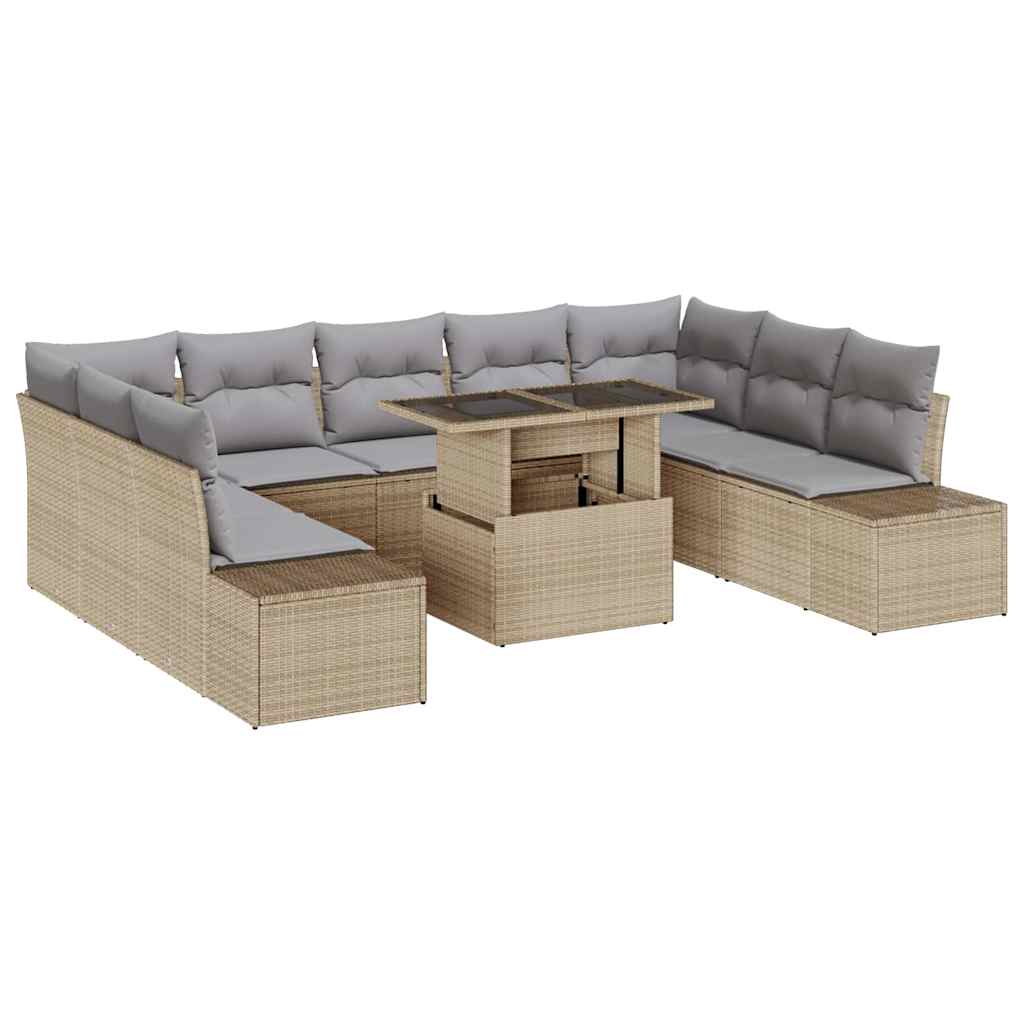 Tuinset Guus - 10-delig - met opslag - beige en lichtgrijs