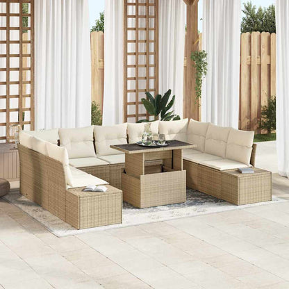 Tuinset Guus - 10-delig - met opslag - beige en wit