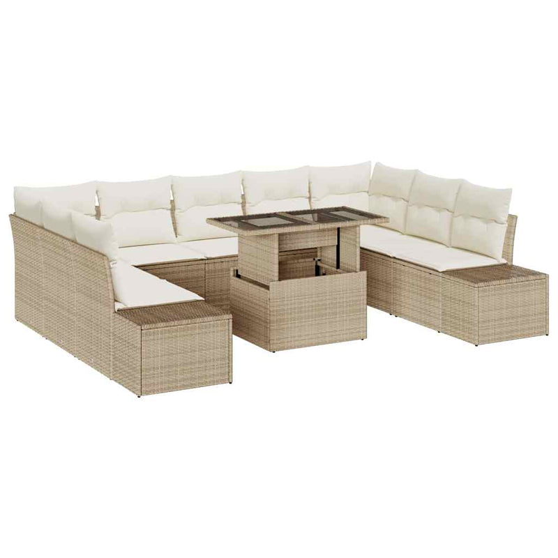 Tuinset Guus - 10-delig - met opslag - beige en wit