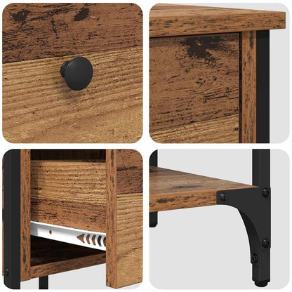 Nachtkastje met lade Bruin 33,5 x 36 x 70 cm Geconstrueerd hout