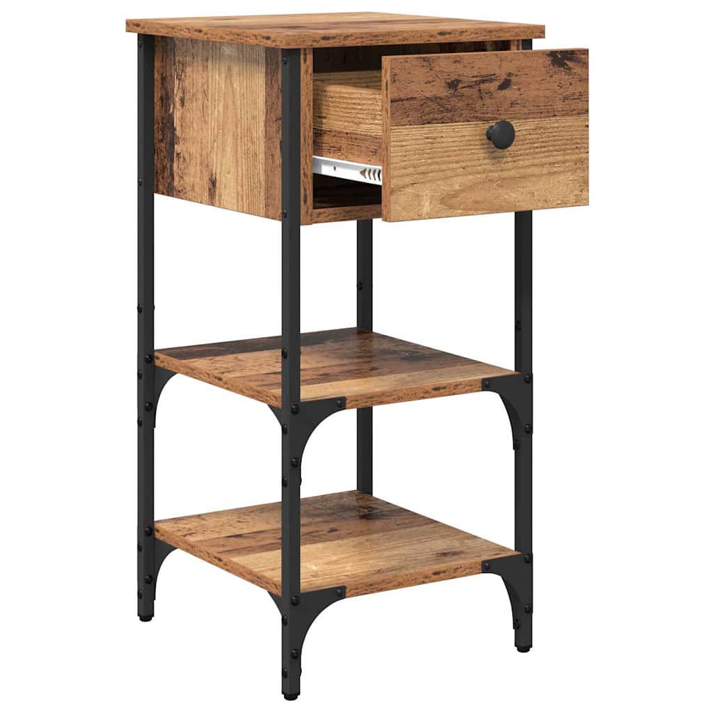 Nachtkastje met lade Bruin 33,5 x 36 x 70 cm Geconstrueerd hout
