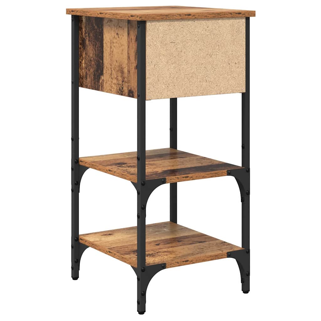 Nachtkastje met lade Bruin 33,5 x 36 x 70 cm Geconstrueerd hout