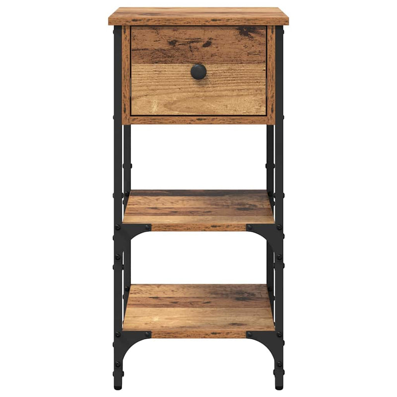 Nachtkastje met lade Bruin 33,5 x 36 x 70 cm Geconstrueerd hout