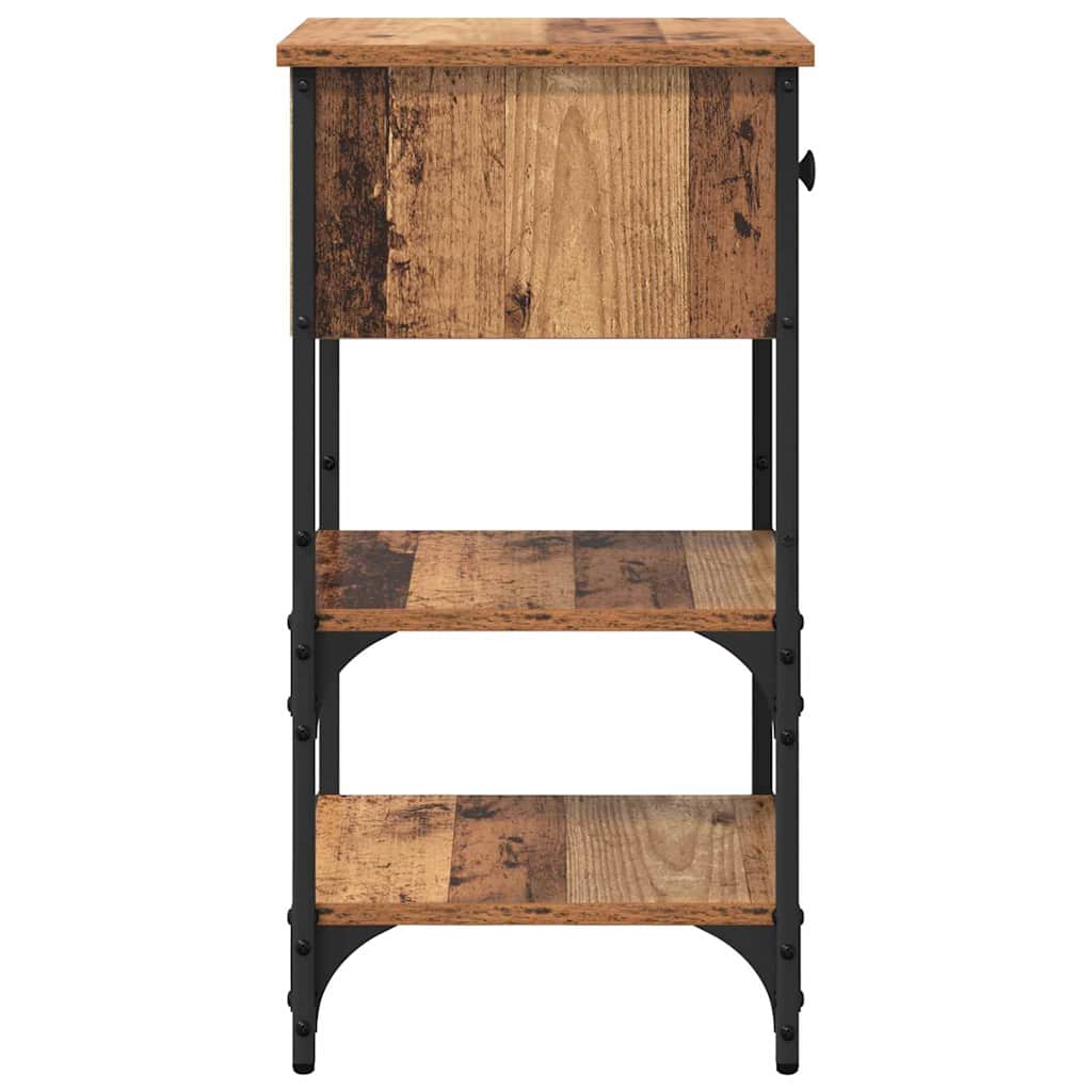 Nachtkastje met lade Bruin 33,5 x 36 x 70 cm Geconstrueerd hout