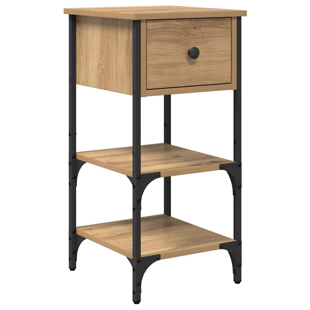 Nachtkastje met lade Bruin 33,5 x 36 x 70 cm Geconstrueerd hout