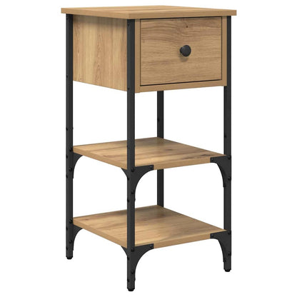 Nachtkastje met lade Bruin 33,5 x 36 x 70 cm Geconstrueerd hout