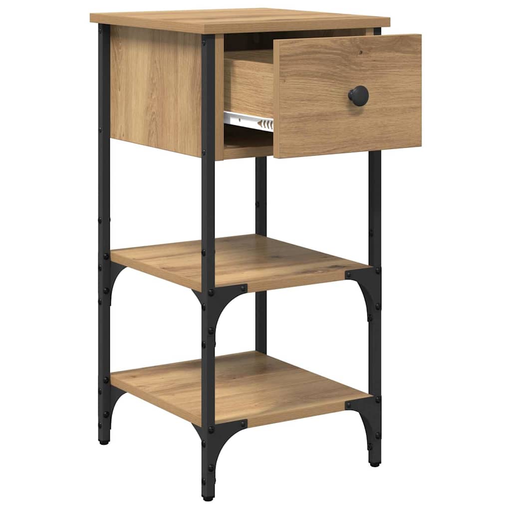 Nachtkastje met lade Bruin 33,5 x 36 x 70 cm Geconstrueerd hout