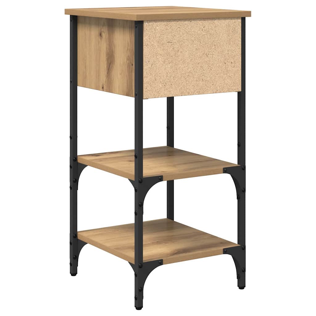 Nachtkastje met lade Bruin 33,5 x 36 x 70 cm Geconstrueerd hout