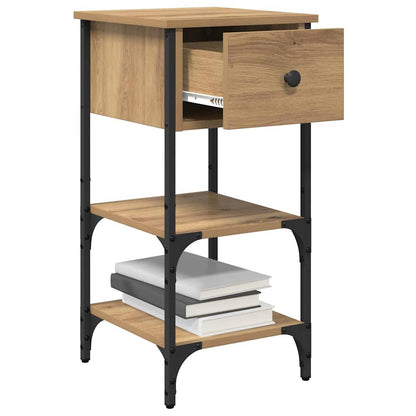Nachtkastje met lade Bruin 33,5 x 36 x 70 cm Geconstrueerd hout