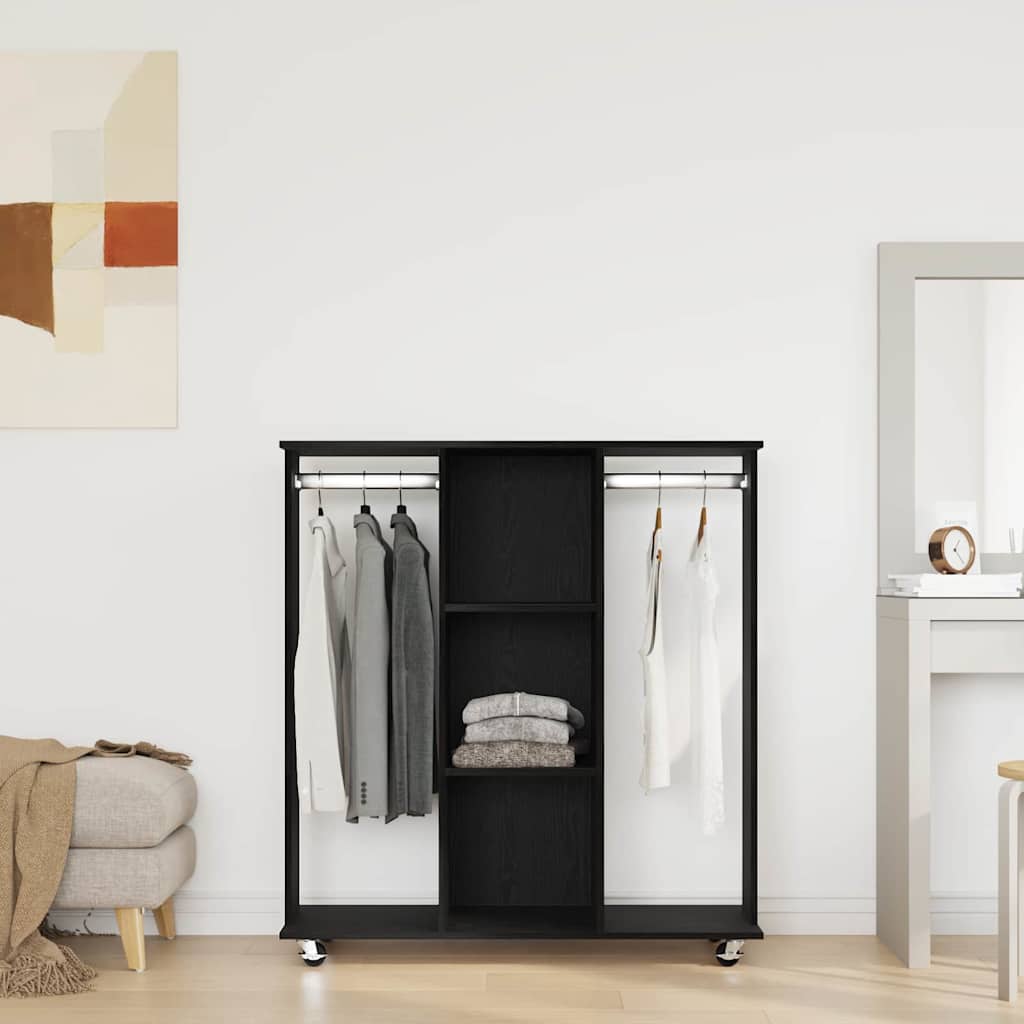 Kledingkast Met Wielen 102X38X110 Cm Bewerkt Hout