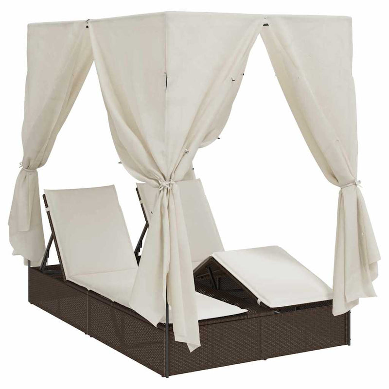 Ligbed Bo - 205 x 129 x 200 cm - verstelbaar - bruin – extra afbeelding