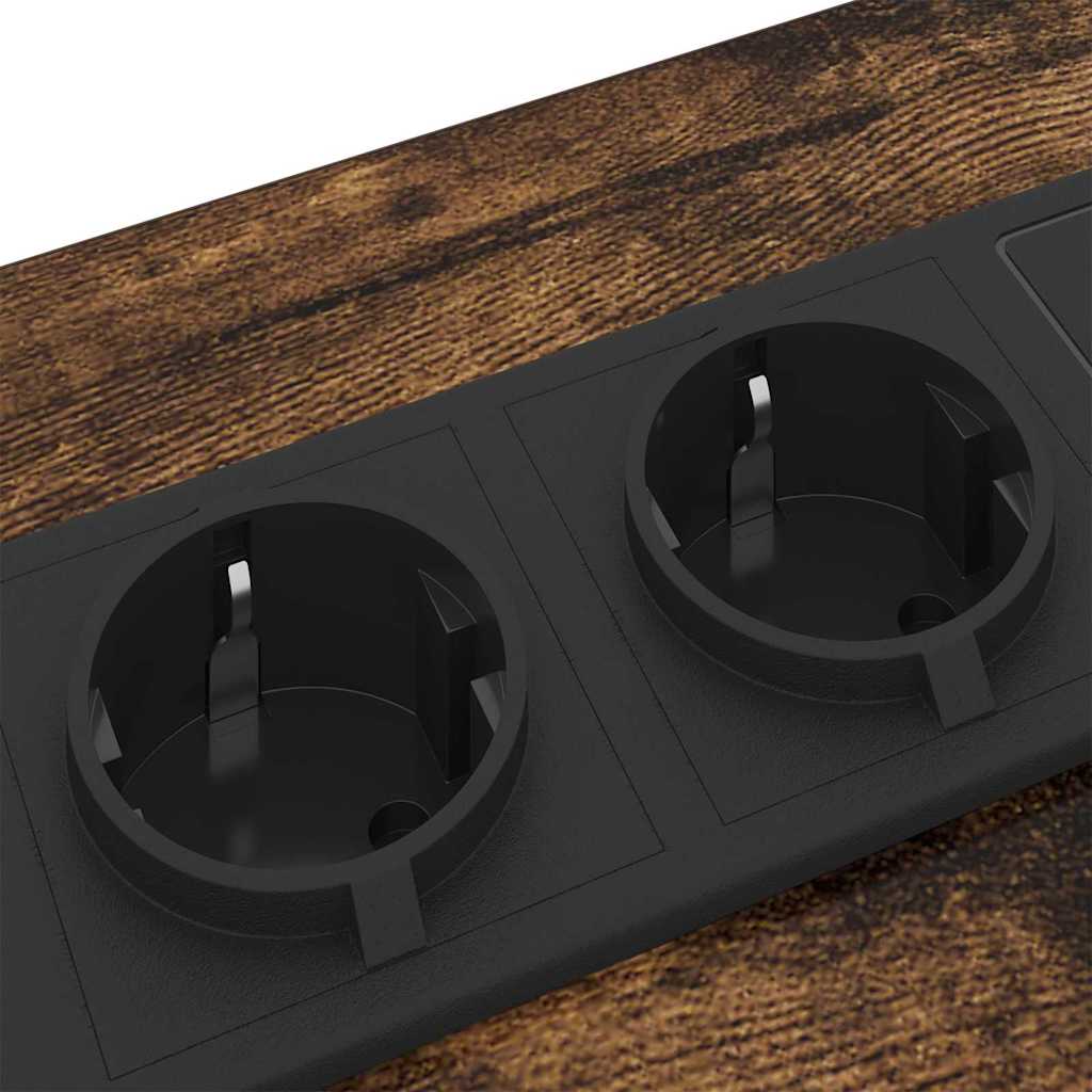 Nachtkastje Emilia - 2 stuks - met oplaadstation - Oud hout