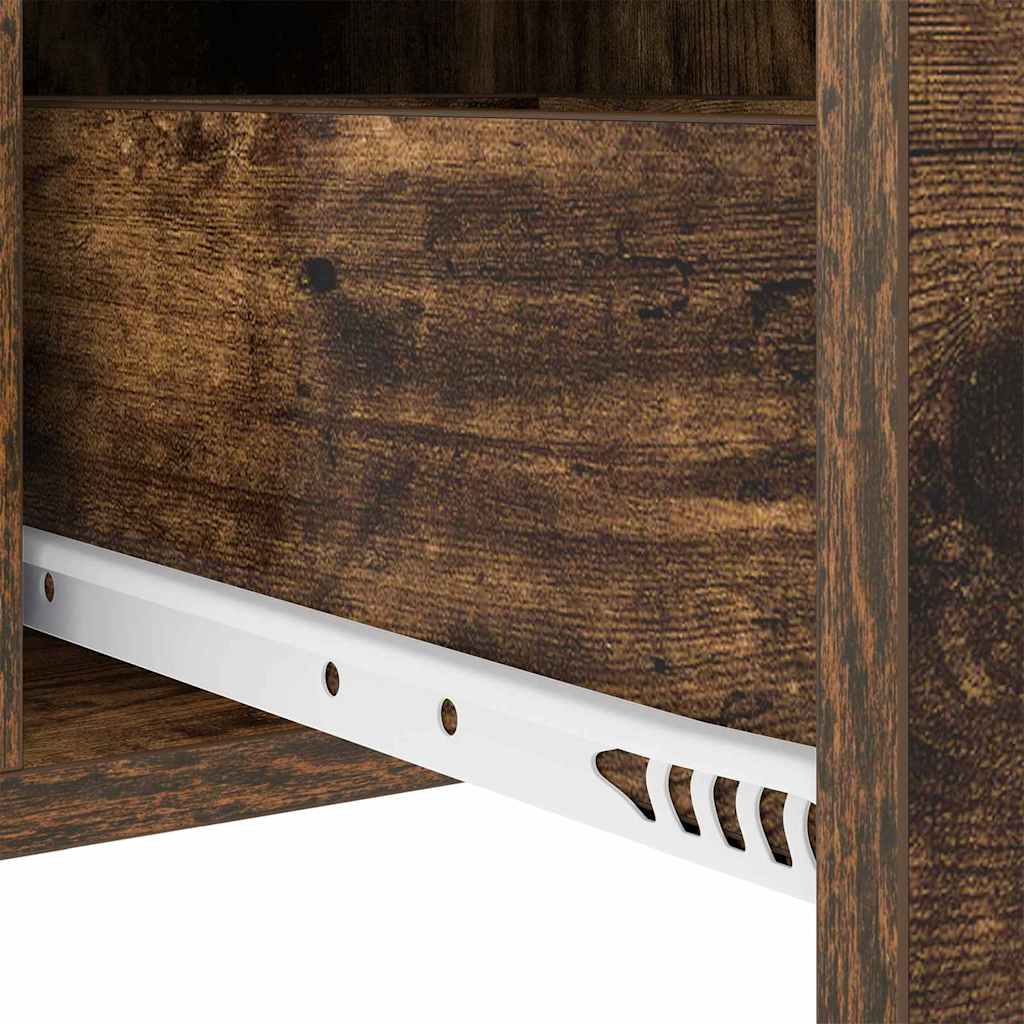 Nachtkastje Emilia - 2 stuks - met oplaadstation - Oud hout