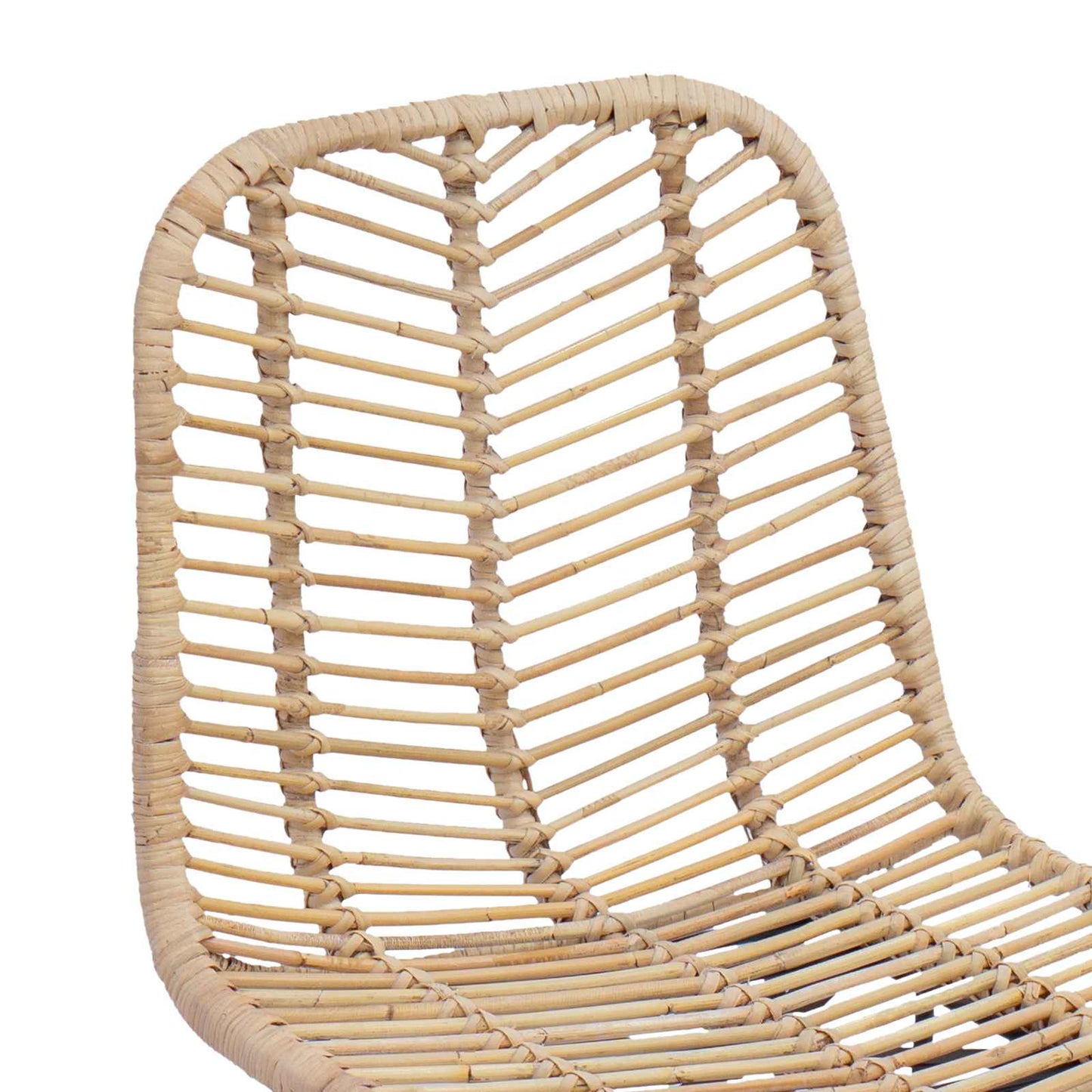 Barkruk 2 pcs 44 x 52 x 111 cm Riet en IJzer