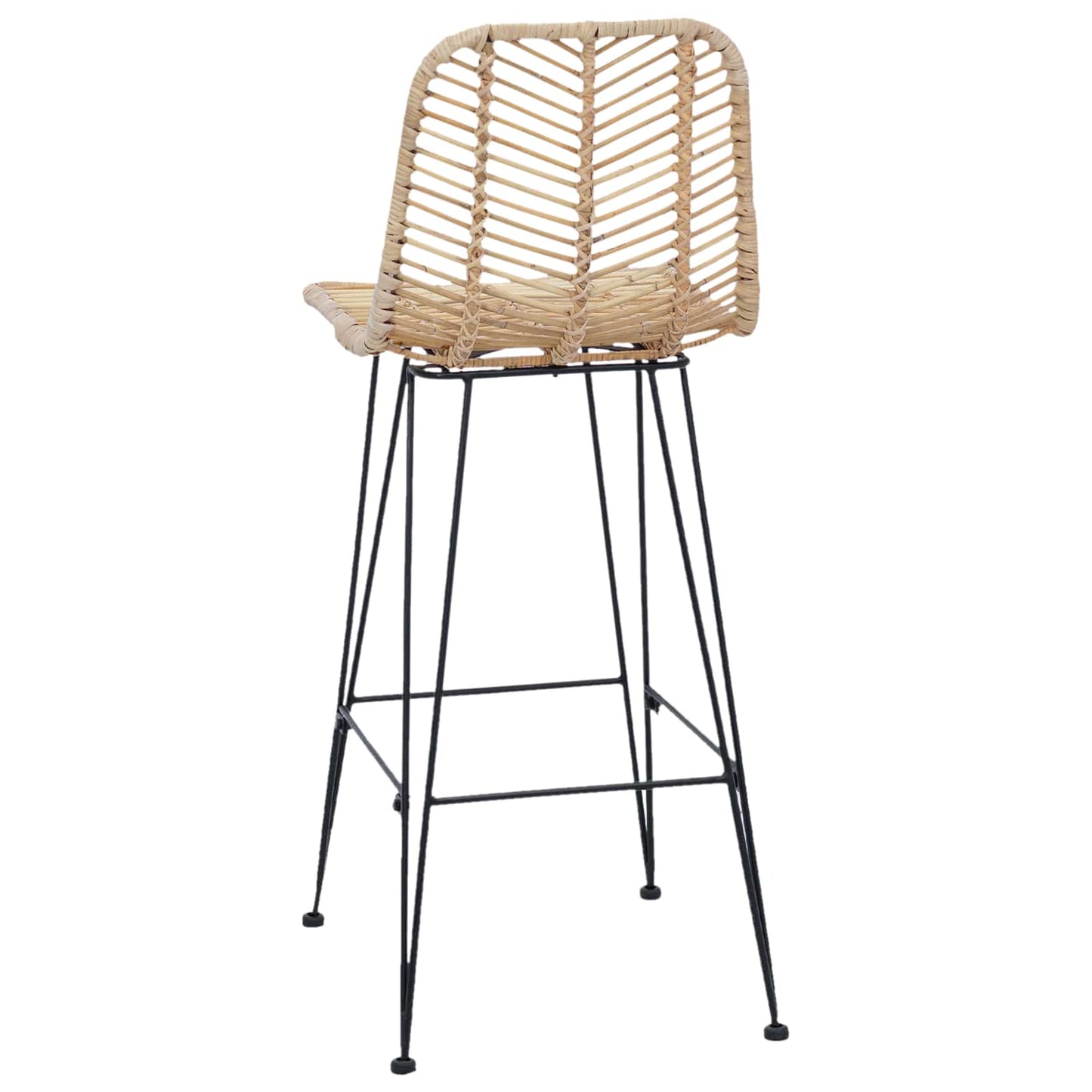 Barkruk 2 pcs 44 x 52 x 111 cm Riet en IJzer