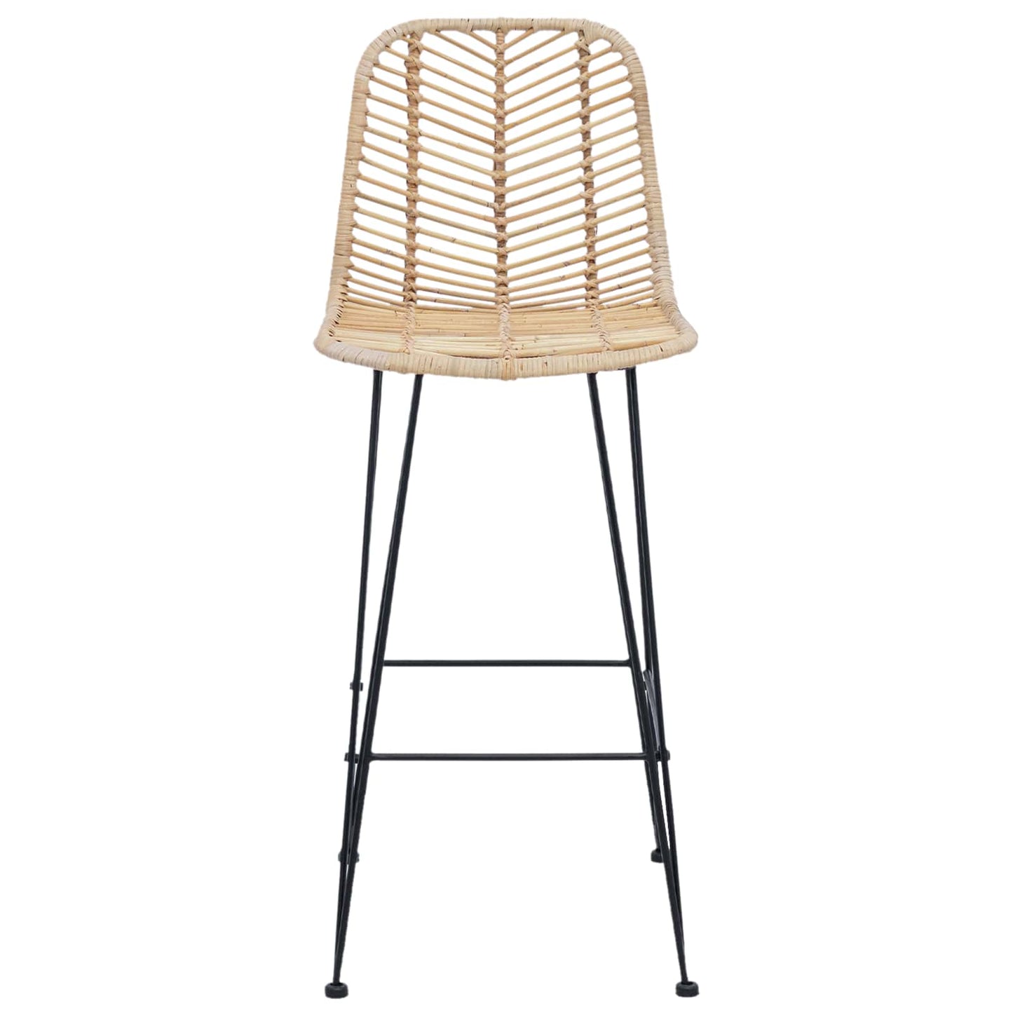Barkruk 2 pcs 44 x 52 x 111 cm Riet en IJzer