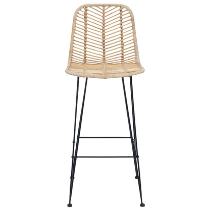 Barkruk 2 pcs 44 x 52 x 111 cm Riet en IJzer