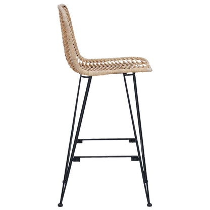 Barkruk 2 pcs 44 x 52 x 111 cm Riet en IJzer