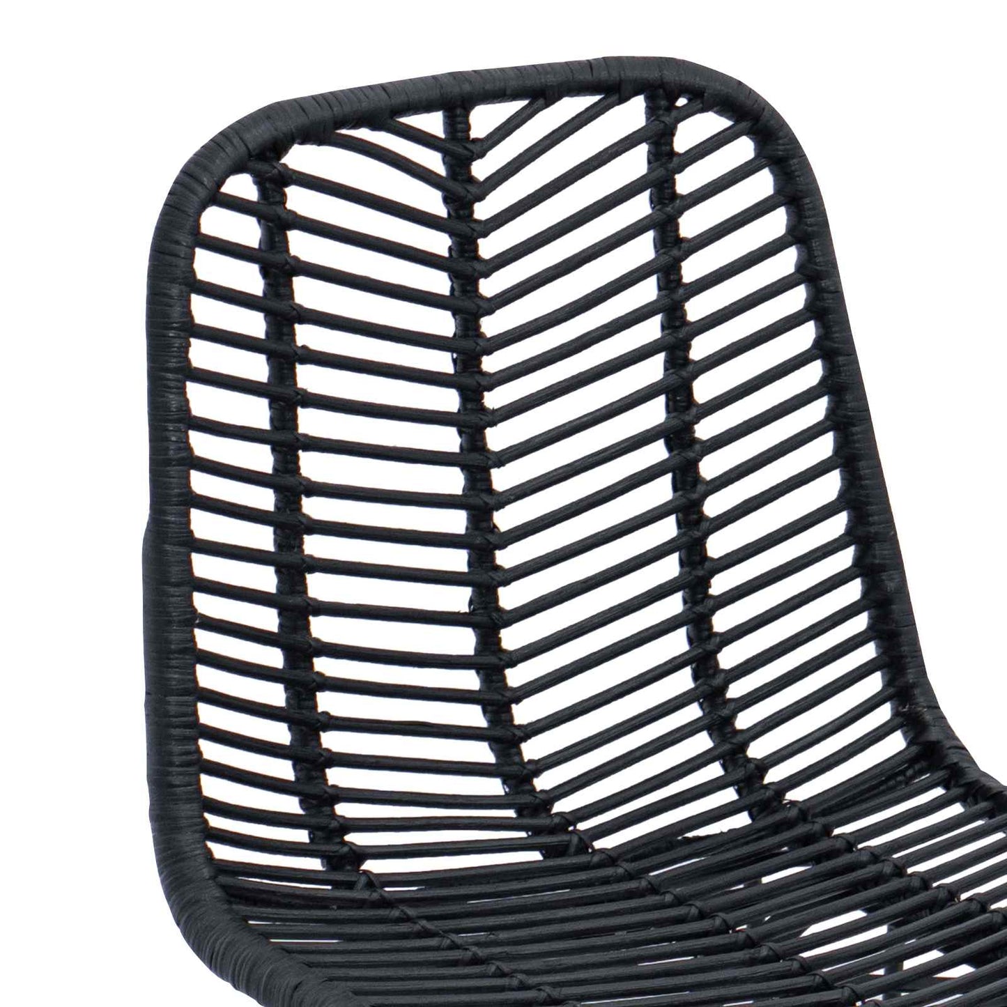 Barkruk 2 pcs 44 x 52 x 111 cm Riet en IJzer