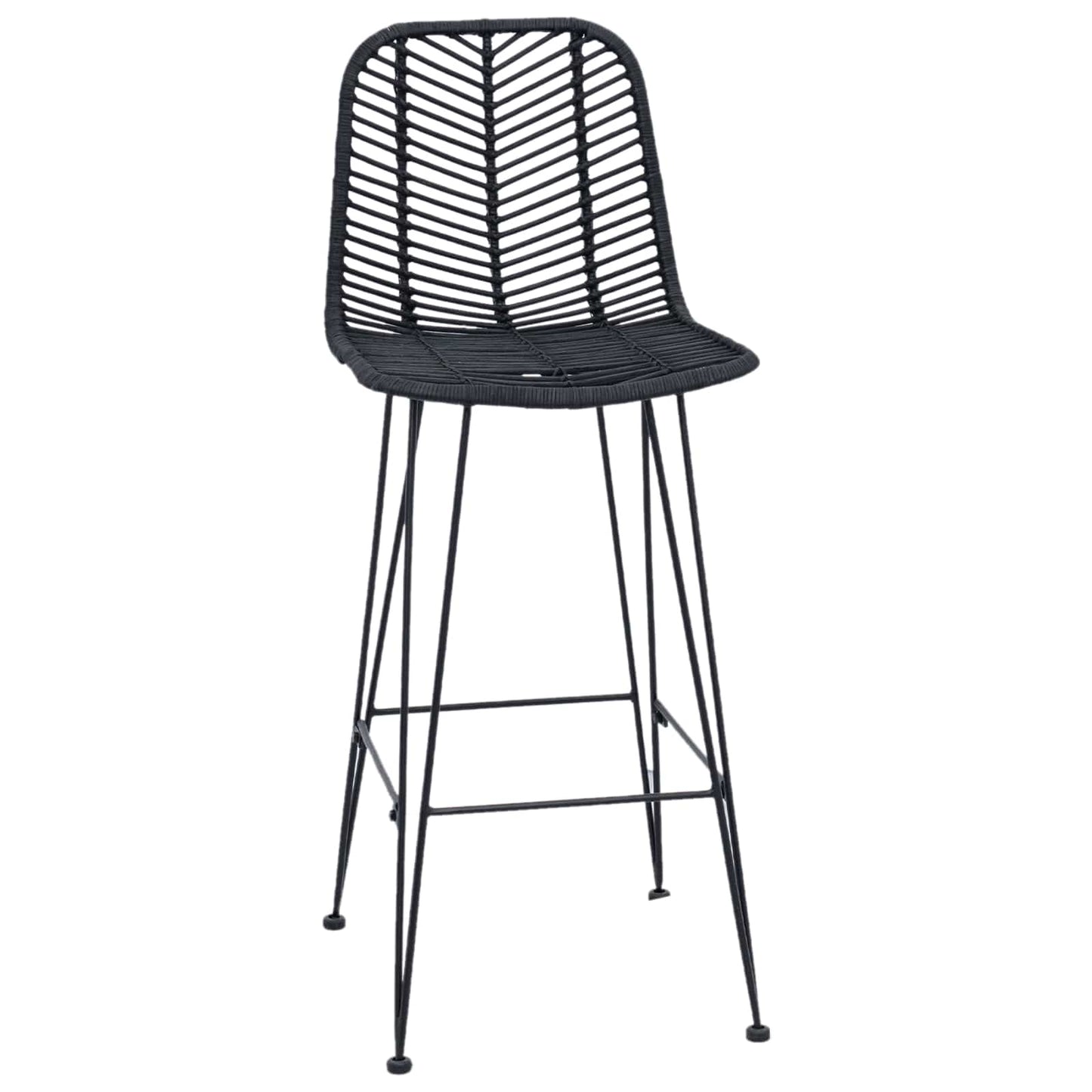 Barkruk 2 pcs 44 x 52 x 111 cm Riet en IJzer
