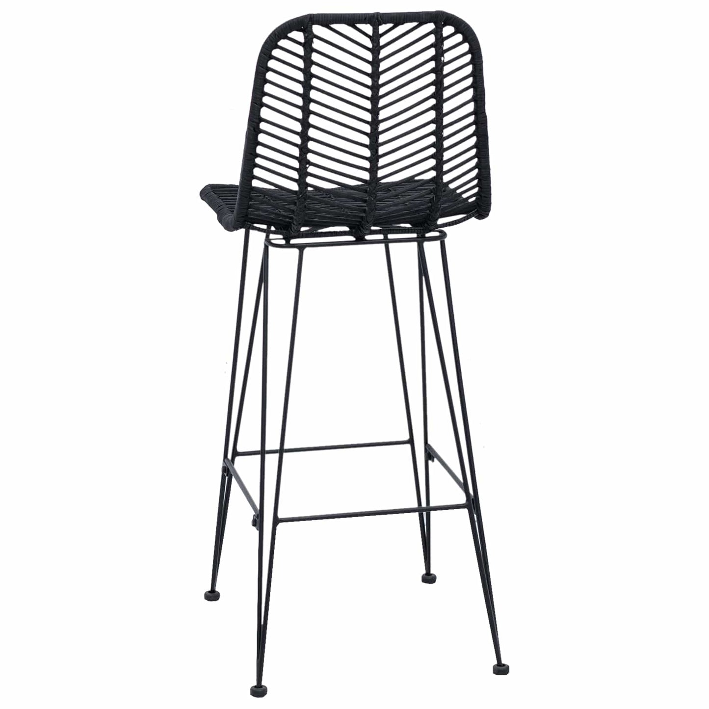 Barkruk 2 pcs 44 x 52 x 111 cm Riet en IJzer