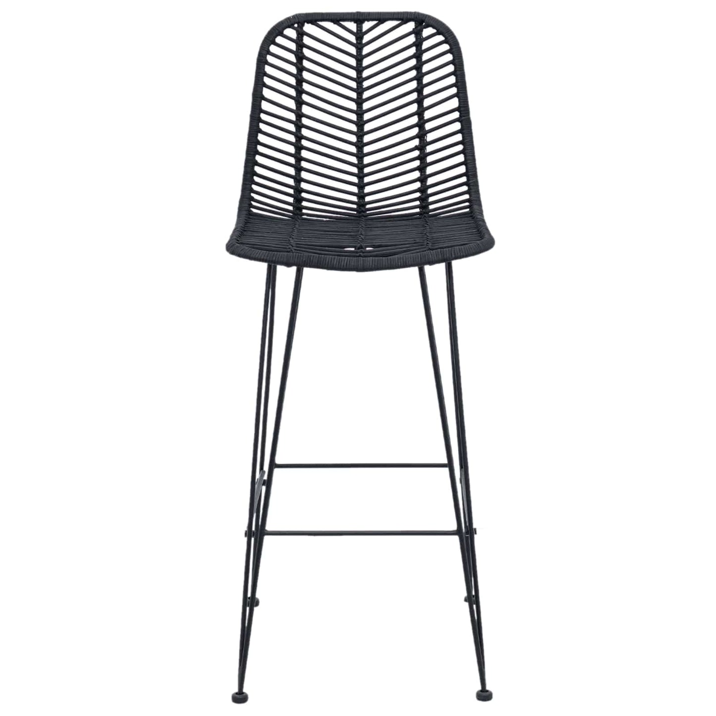 Barkruk 2 pcs 44 x 52 x 111 cm Riet en IJzer