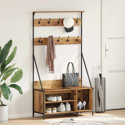 Kledingrek Met Schoenenrek 100X41X184 Cm Kleurig