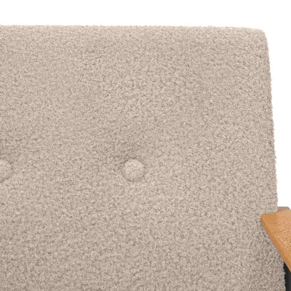 Fauteuil Lichtgrijs Krullend Wol-achtig Stof