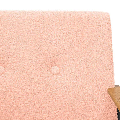 Fauteuil Roze Krullend Wol-achtig Stof