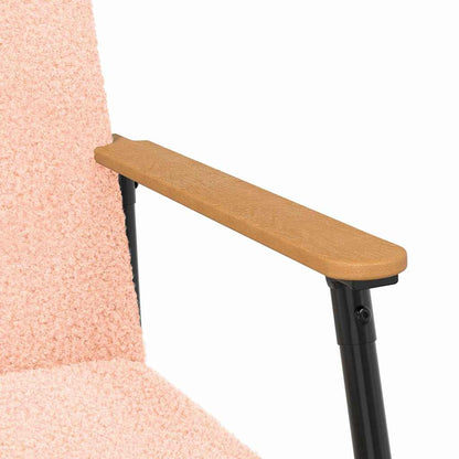 Fauteuil Roze Krullend Wol-achtig Stof