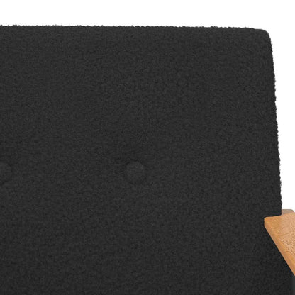 Fauteuil Zwart Krullend Wol-achtig Stof